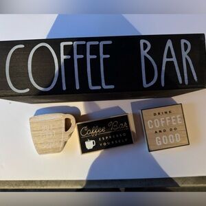Target Black and White Coffee Bar Decor Set